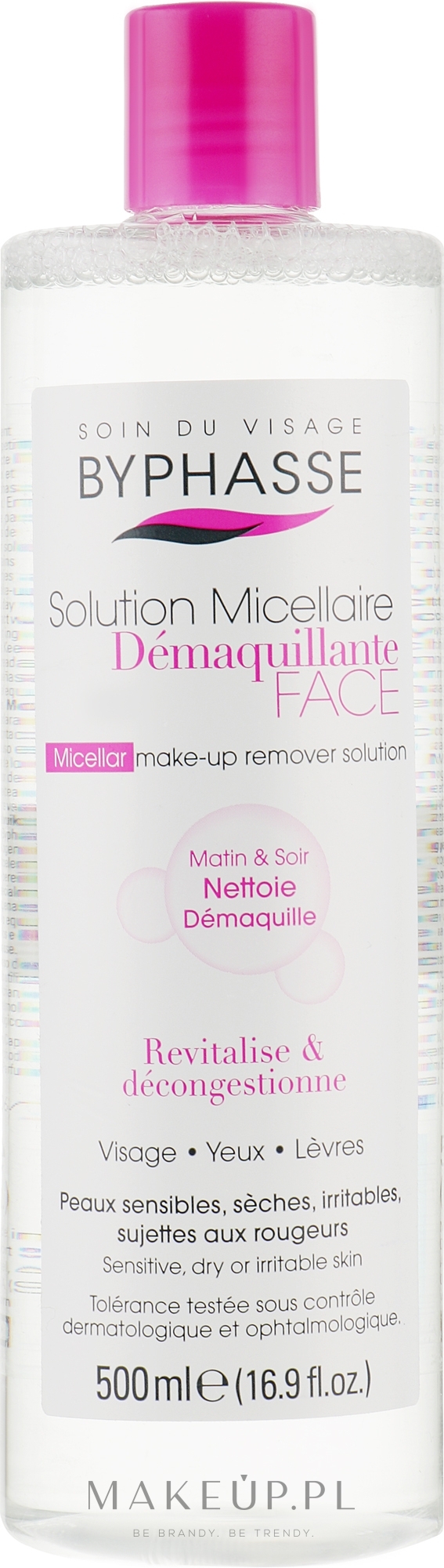 Płyn micelarny do demakijażu - Byphasse Micellar Make-Up Remover Solution Sensitive, Dry And Irritated Skin — Zdjęcie 500 ml