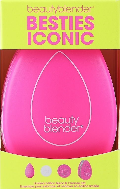 Zestaw - Beautyblender Besties Iconic Set (sponge/1pcs + soap/16g + cleans/mat/1pcs + bag) — Zdjęcie N1