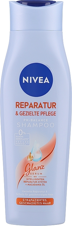 Rewitalizujący szampon do włosów z olejkiem manojowym i skwalanem - NIVEA Power Repair Shampoo — Zdjęcie N1