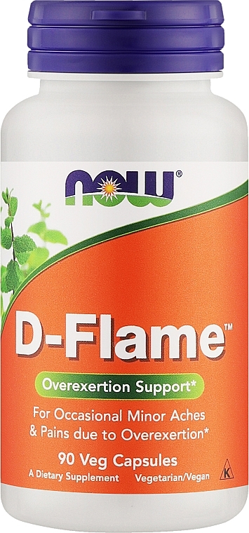 Naturalny suplement, 90 kapsułek - Now Foods D-Flame — Zdjęcie N1