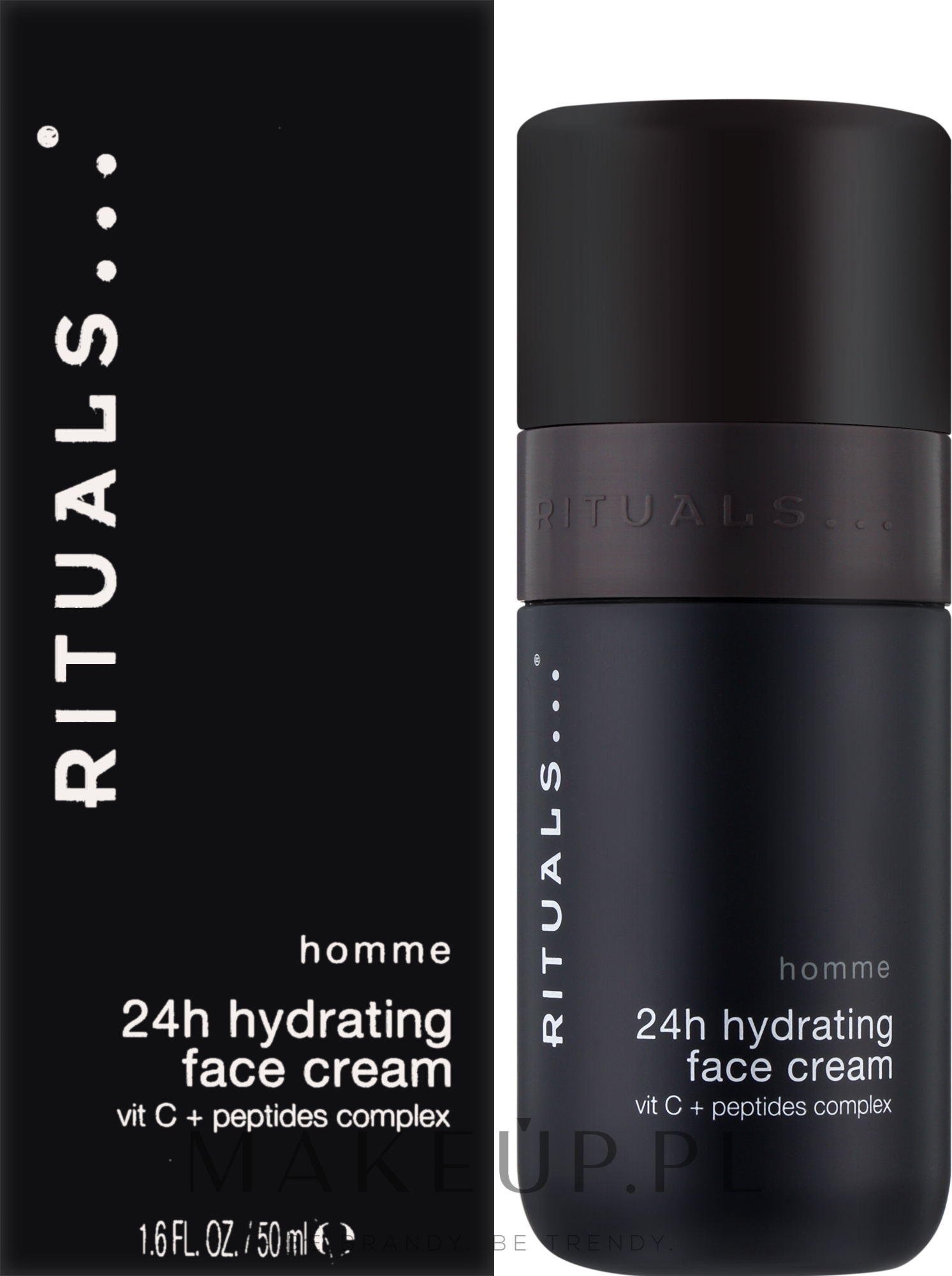 Krem nawilżający z witaminą C - Rituals Homme 24h Hydrating Vit C + Peptides Complex Face Cream — Zdjęcie 50 ml
