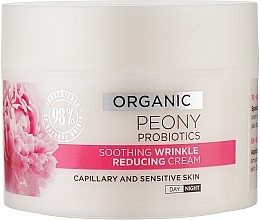 Kup Łagodzący krem redukujący zmarszczki do skóry wrażliwej i naczynkowej - Eveline Cosmetics Organic Peony