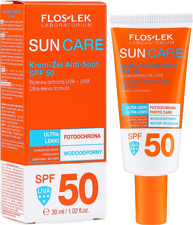 Floslek Sun Care SPF 50 - Wodoodporny krem-żel do twarzy — Zdjęcie N2