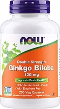 Ekstrakt z miłorzębu japońskiego 120 mg wzmacniający sprawność mózgu u osób starszych - Now Foods Ginkgo Biloba — Zdjęcie N1