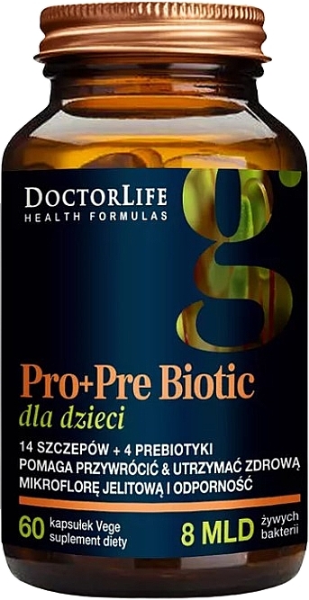 Suplement diety Probiotyk + Prebiotyk, dla dzieci - Doctor Life Pro+Pre Biotic — Zdjęcie N1