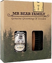 Zestaw - Mr Bear Family Beard Citrus Kit (fluid/60 ml + brush/1 pcs) — Zdjęcie N1