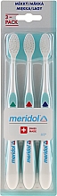 Miękkie szczoteczki do zębów, 3 szt, zielona + czerwona + niebieska - Meridol Gum Protection Soft Toothbrush — Zdjęcie N1