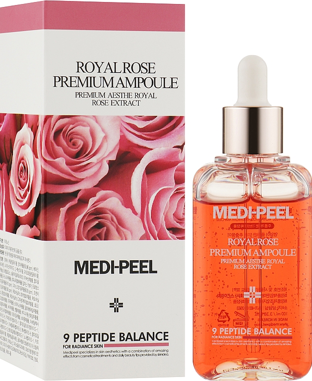 Esencja przeciwstarzeniowa z różą - MEDIPEEL Luxury Royal Rose Ampoule — Zdjęcie N2