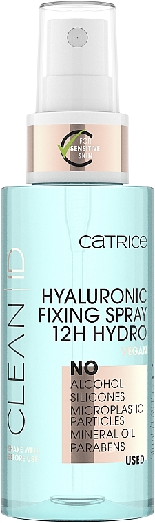 Nawilżający spray utrwalający z kwasem hialuronowym - Catrice Clean ID Moisturizing Fixing Spray — Zdjęcie N2