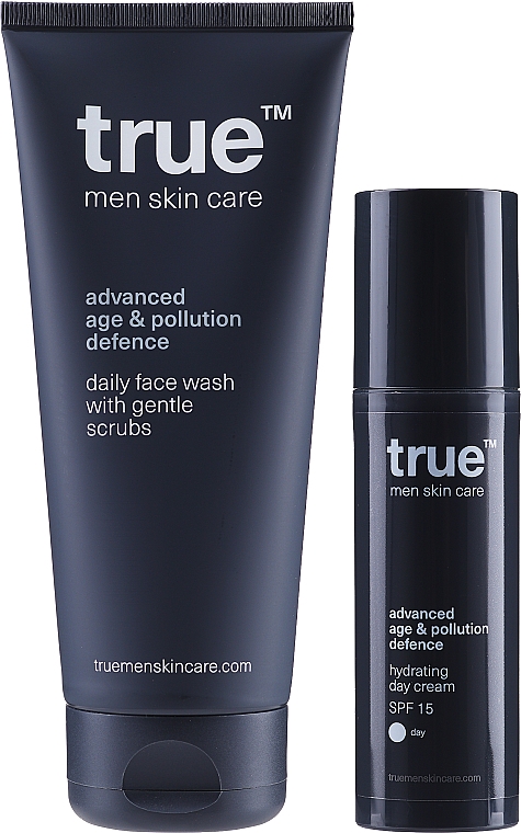 Zestaw - True Men Skin Care Advanced Age & Pollution Defence (f/cr/50ml + f/gel/200ml) — Zdjęcie N3