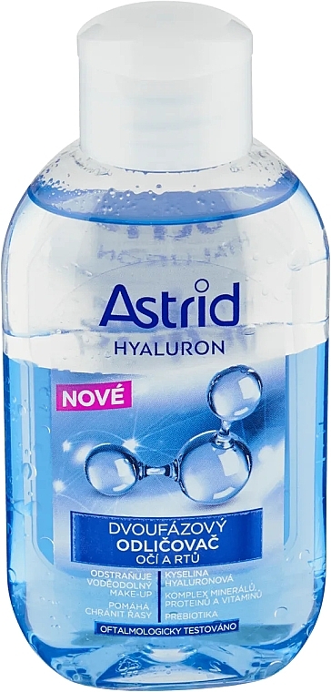 Dwufazowy płyn do demakijażu oczu i ust - Astrid Hyaluron Two-phase Eye & Lip Makeup Remover — Zdjęcie N1