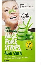 Głęboko oczyszczające paski na nos z aloesem - IDC Institute Pore Cleansing Strips Vegan Formula Aloe Vera — Zdjęcie N1