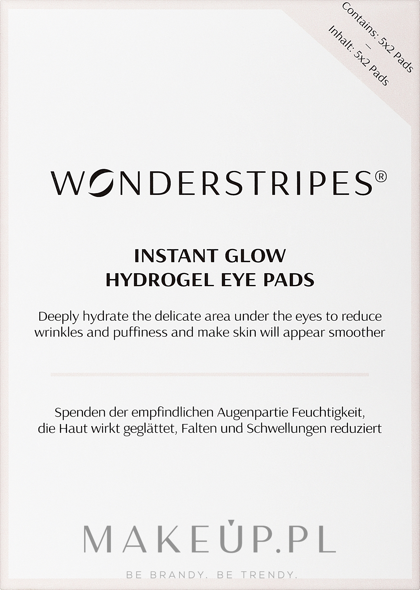 Hydrożelowe płatki pod oczy - Wonderstripes Instant Glow Hydrogel Eye Pads — Zdjęcie 5 x 2 szt.