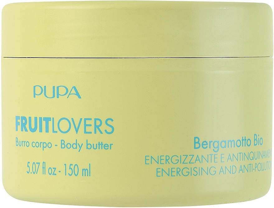 Energetyzująco-detoksykujące masło do ciała Bio Bergamotka - Pupa Fruit Lovers Bergamot Bio Body Butter — Zdjęcie N1