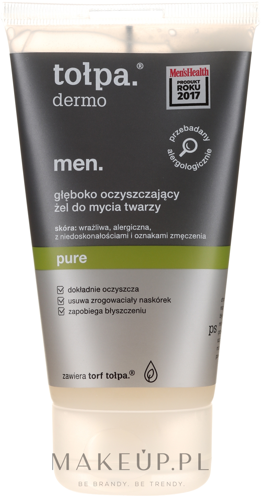 Głęboko oczyszczający żel do mycia twarzy - Tołpa Dermo Men Pure — Zdjęcie 150 ml