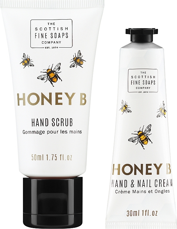 Zestaw do pielęgnacji rąk - Scottish Fine Soaps Honey B Hand Care Duo (scr/50ml + cr/30ml) — Zdjęcie N2
