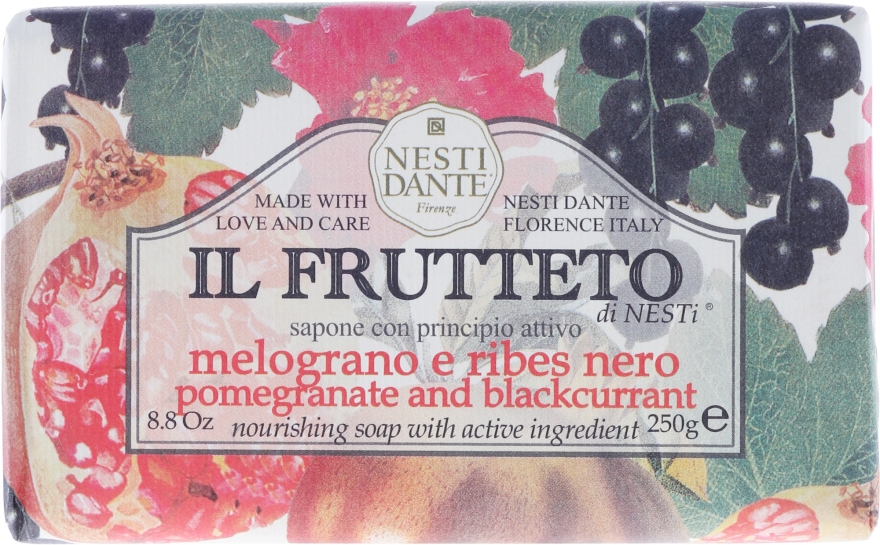 Odżywcze mydło w kostce Granat i czarna porzeczka - Nesti Dante Il Frutteto — Zdjęcie N1