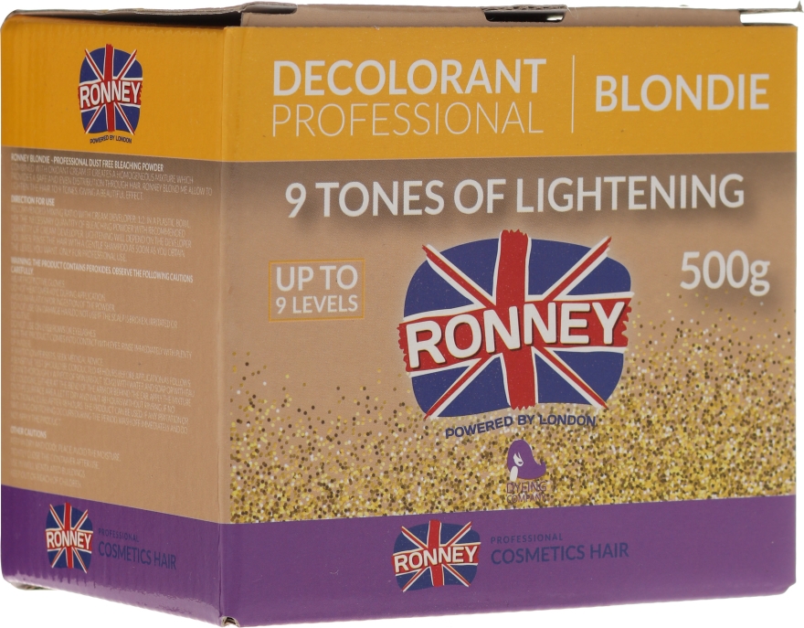 Puder do rozjaśniania włosów do 9 tonów - Ronney Professional Decolorant Professional Blondie — Zdjęcie N1