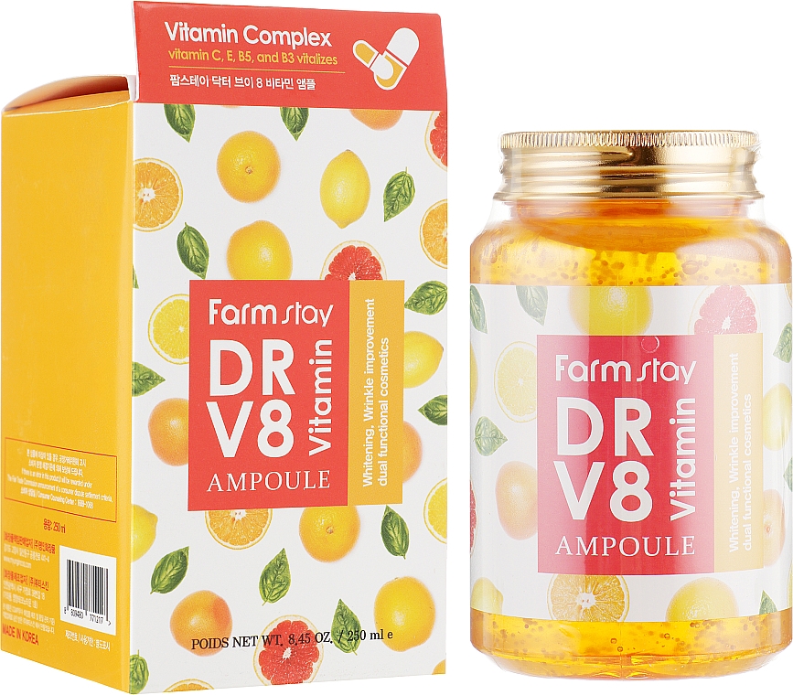 Serum z witaminami - FarmStay Dr-V8 Vitamin Ampoule — Zdjęcie N1