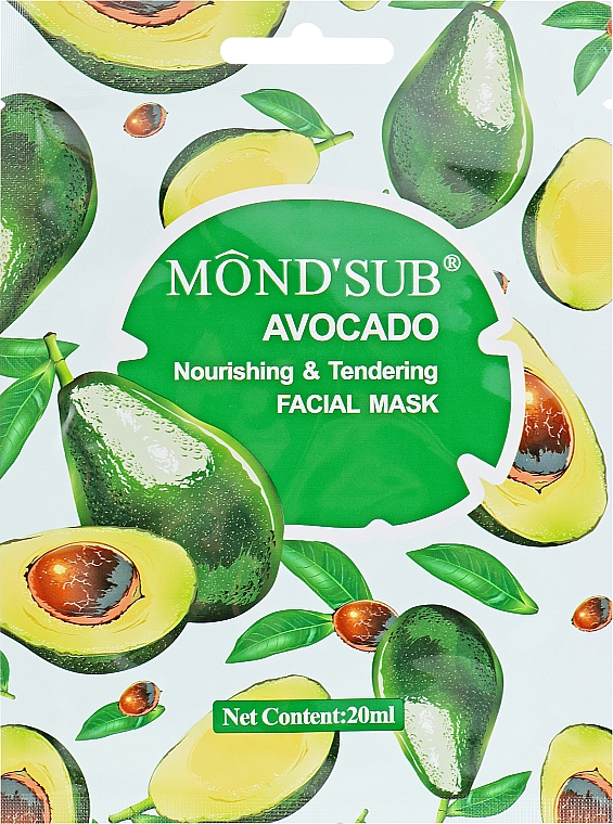 Maska do twarzy Awokado - Mond'Sub Nourishing & Tendering Facial Mask Avocado