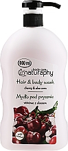 Mydło pod prysznic do włosów i ciała, Wiśnia z ekstraktem z aloesu - Naturaphy Hair & Body Wash — Zdjęcie N1