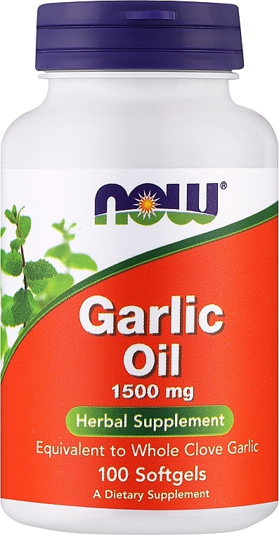 Olej z czosnku w kapsułkach 1500 mg - Now Foods Garlic Oil — Zdjęcie N1