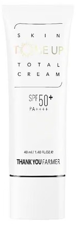 Baza pod krem do twarzy - Thank You Farmer Skin Tone Up Total Cream SPF50+ PA++++ — Zdjęcie N1