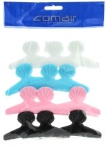 Zaciski-kraby plastikowe kolorowe "Fashion Hair", 12 sztuk - Comair — Zdjęcie N1