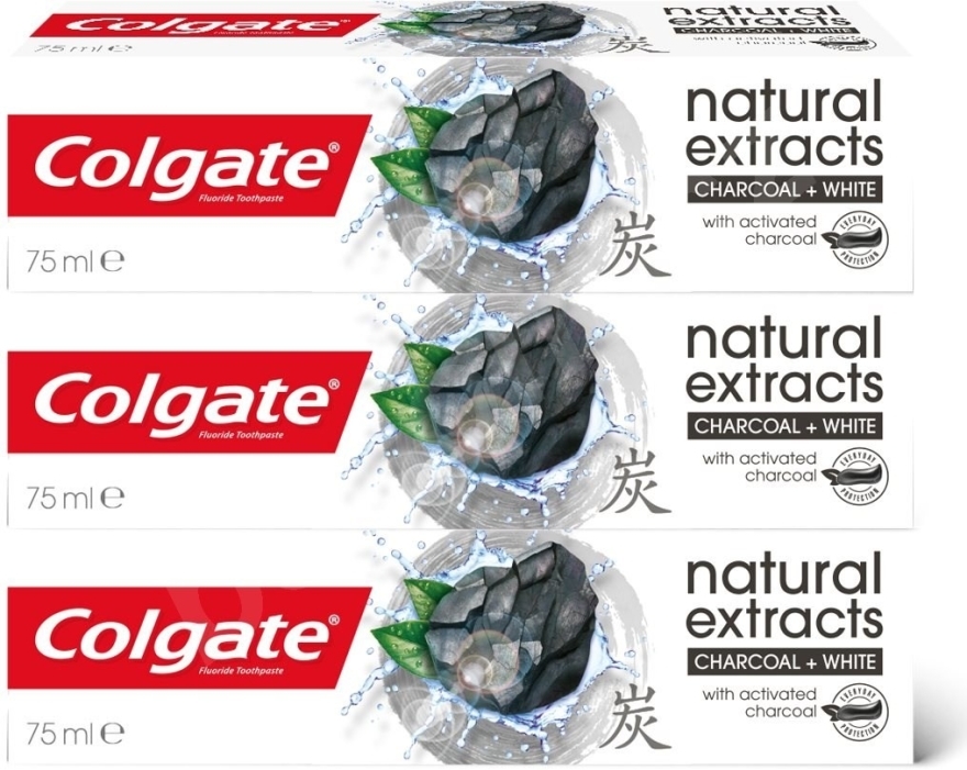 Wybielająca pasta do zębów - Colgate Natural Extracts Charcoal + White — Zdjęcie N1