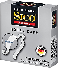 Kup Prezerwatywy Extra Safe, z pogrubioną ścianką, 3 szt. - Sico