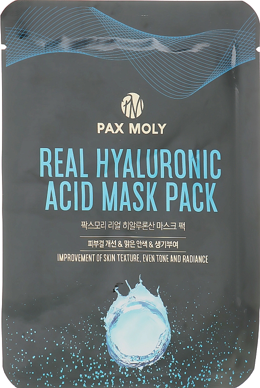 Maseczka w płachcie do twarzy z kwasem hialuronowym - Pax Moly Real Hyaluronic Acid Mask Pack