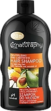 Rewitalizujący i rozjaśniający szampon do włosów jasnych i przesuszonych z wyciągiem z rumianku i awokado - Naturaphy — Zdjęcie N1
