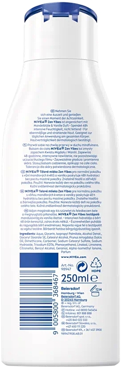 Balsam do ciała - NIVEA Body Lotion Zen Vibes Almond Blossom And Vanilla Scent Limited Edition  — Zdjęcie N2