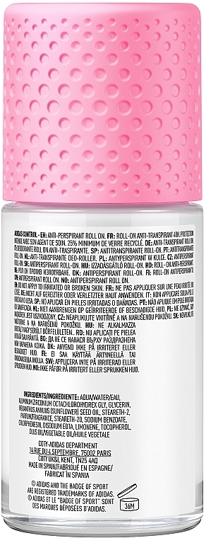 Dezodorant-antyperspirant w kulce dla kobiet - Adidas Control 48H Anti-Perspirant Deodorant Roll-On — Zdjęcie N2