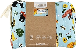 Zestaw - Mustela Jungle Baby Toilet Bag Set (cr/50ml + spray/200ml + b/lot/300ml + clean/gel/200ml + bag) — Zdjęcie N1