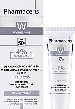 Krem wybielający przebarwienia na dzień SPF 50+ - Pharmaceris W Whitening Dermo-Protective Day Cream — Zdjęcie N2