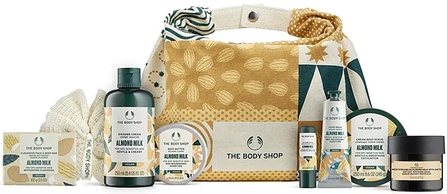 Zestaw, 9 produktów - The Body Shop Soothe & Smooth Almond Milk Ultimate Gift — Zdjęcie N1