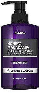 Intensywnie nawilżająca kuracja proteinowa do włosów Kwiat wiśni - Kundal Honey & Macadamia Treatment Cherry Blossom — Zdjęcie N2