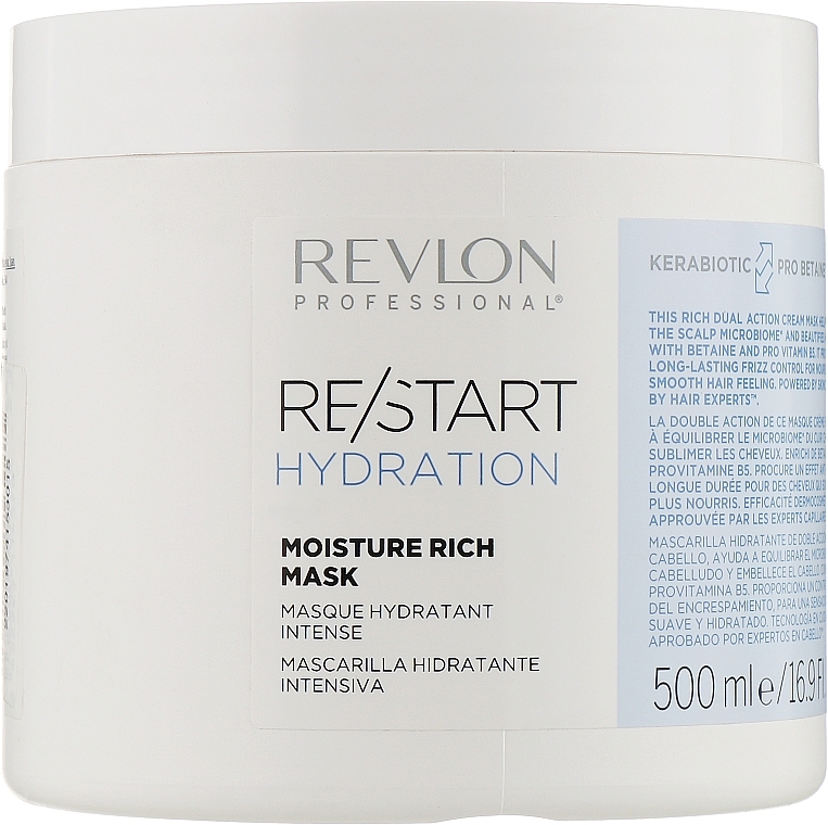 Nawilżająca maska do włosów - Revlon Professional Restart Hydration Moisture Rich Mask — Zdjęcie N4