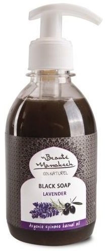 Czarne mydło w płynie z olejem arganowym Lawendowe - Beauté Marrakech Argan Black Lavender Liquid Soap 