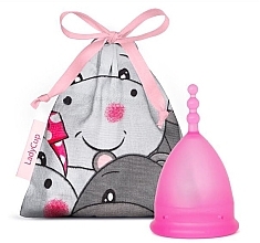 Kubeczek menstruacyjny, rozmiar S, różowy - LadyCup Revolution Pinky Hippo — Zdjęcie N1