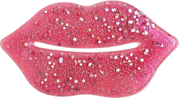 Hydrożelowa maseczka na usta z brokatem - IDC Institute Glitter Hydrogel Lips Pad Pink — Zdjęcie N2