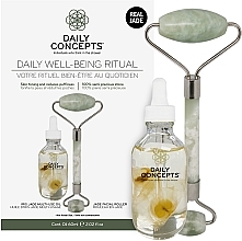 Zestaw - Daily Concepts Daily Well Being Ritual Jade (roller/1pcs + f/oil/60ml) — Zdjęcie N1