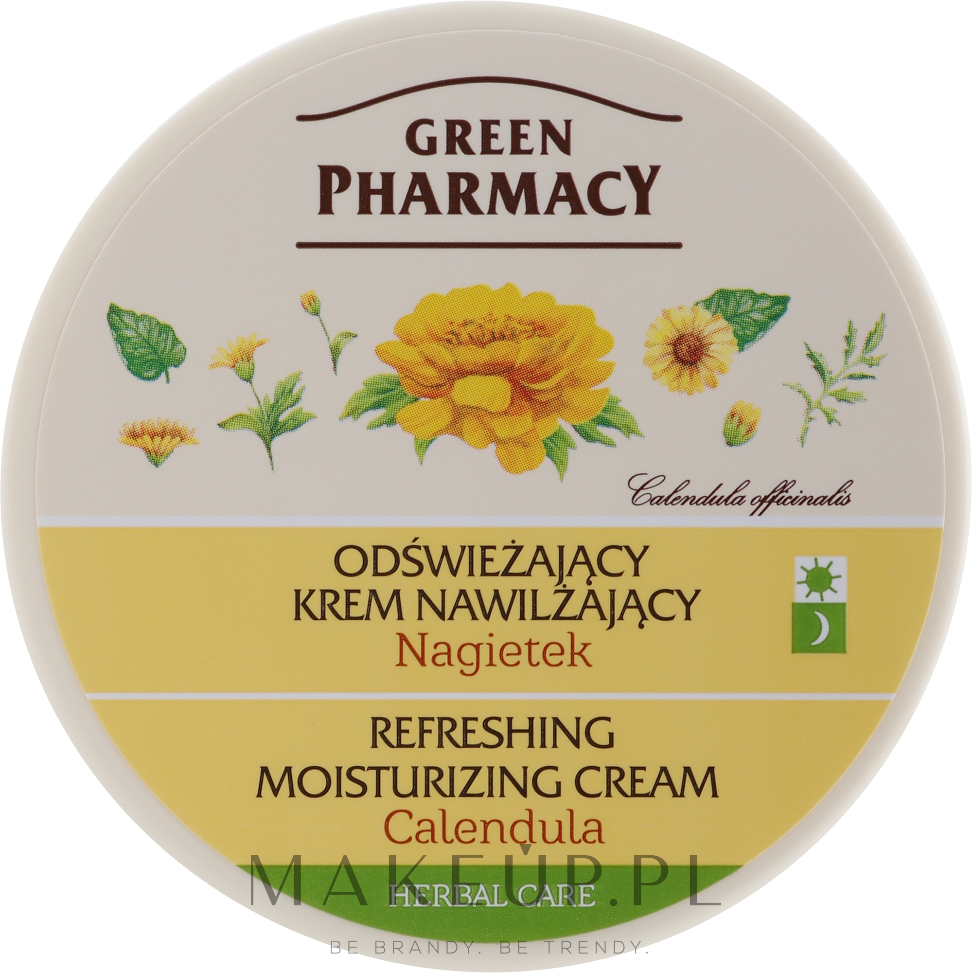 Odświeżający krem nawilżający Nagietek - Green Pharmacy Face Care Refreshing Moisturizing Cream Calendula — Zdjęcie 150 ml