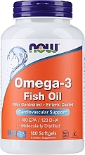 Kapsułki Omega-3 1000 mg - Now Foods Omega-3 Molecularly Distilled 180 EPA/120 DHA — Zdjęcie N5