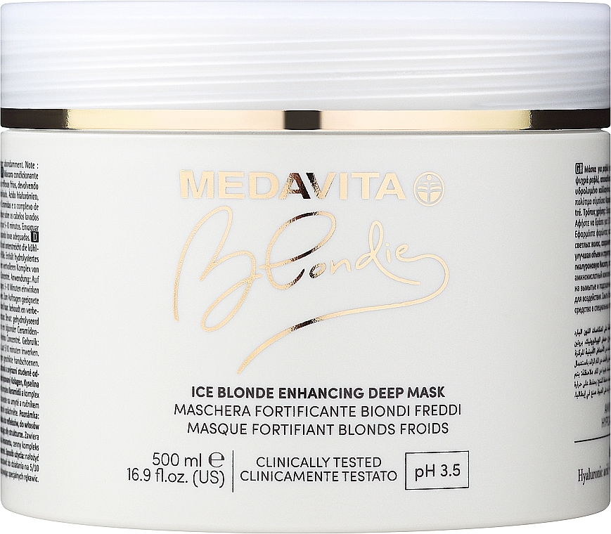 Maska do chłodnych odcieni blondu - Medavita Blondie Ice Blonde Enhancing Deep Mask — Zdjęcie N4