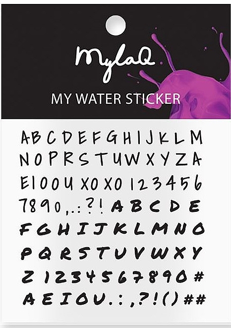 PRZECENA! Naklejki na paznokcie z literkami i cyframi - MylaQ My Alphabet Sticker * — Zdjęcie N1