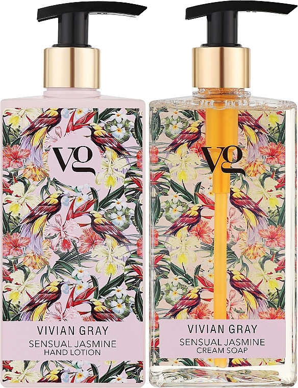 Zestaw - Vivian Gray Sensual Jasmine (h/soap/350ml + h/lot/350ml) — Zdjęcie N2