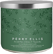 Świeca zapachowa - Perry Ellis Fresh Cut Pine Citrus & Magnolia Fine Fragrance Candle — Zdjęcie N1