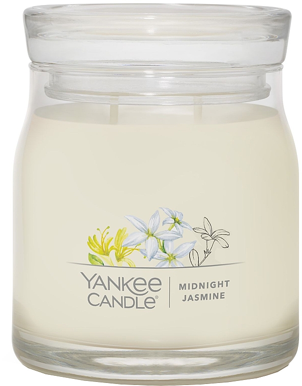 Świeca zapachowa w słoiku Midnight Jasmine, 2 knoty - Yankee Candle Midnight Jasmine — Zdjęcie N1